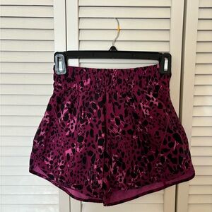 Lululemon Shorts - 4inch inseam Hotty Hot Leopard Print Size 4 Purple